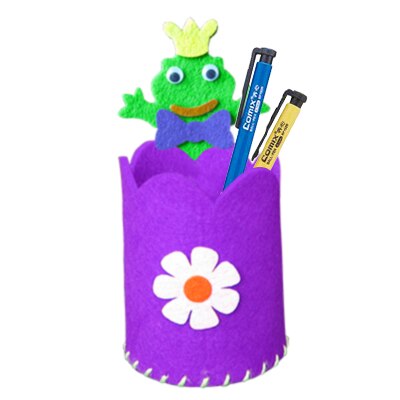 Kit de portalápices de tela para manualidades, 1 unidad por lote, artículos de actividades de fieltro para guardería, Juguetes Educativos de aprendizaje temprano, juegos de rompecabezas: 1PC PURPLE