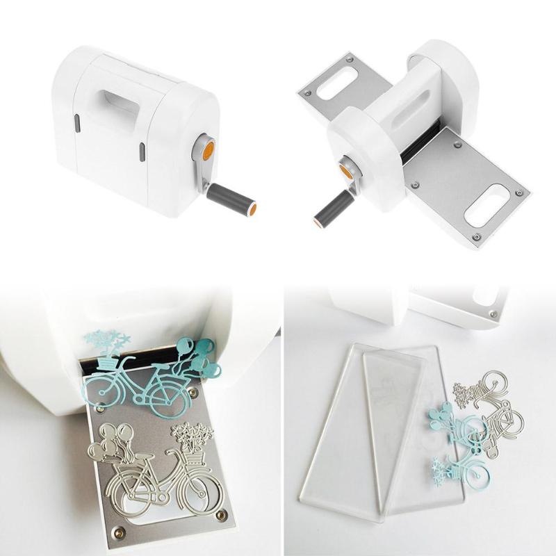 Die leikkaus kohokuviointi kone scrapbooking leikkuri pala manuaalinen kone die leikkuri stanssaus kone home diy kohokuviointityökalu