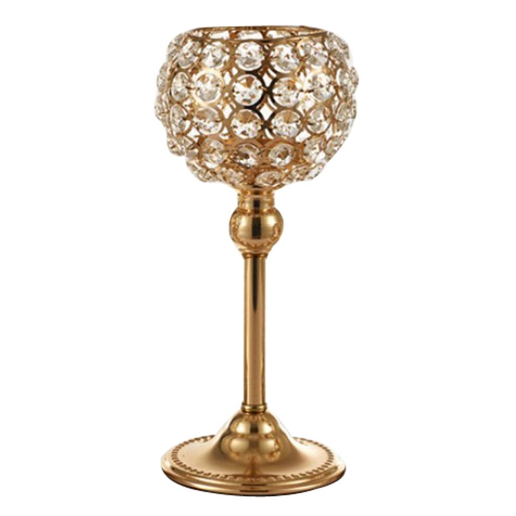 Krystall telys lysestake lysestake glass søyle lysestaker bryllup bord midtdeler fest hjemmedekorasjon: 25cm måke