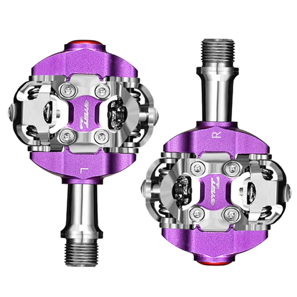 RYET MTB Pedal SPD Clipless Ultralight Mountain Bike Pedals Bicycle Dual Platform Footboard Clipless Cycling Bike Parts: Red