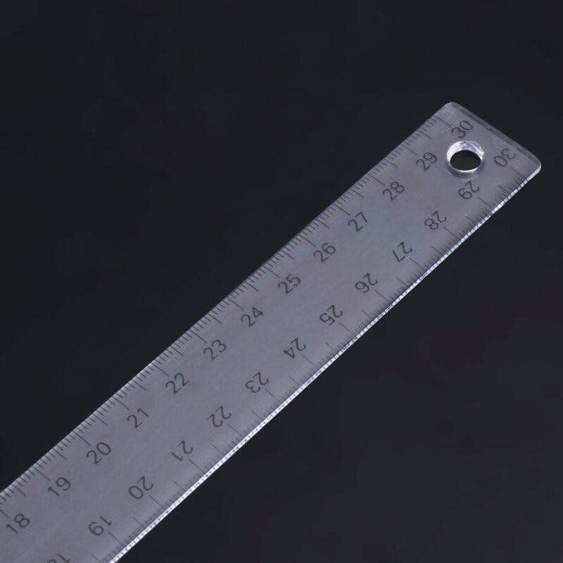 30cm/12" Plastic T-Square Metric Ruler cm/inch Double Side Scale Measuring Tool