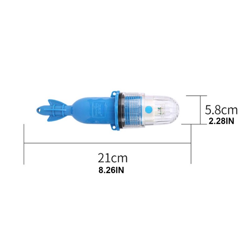 LED Underwater Fishing Light Portable Automatic Light-operated Waterproof Monochromatic Flashing Lamp Lures Fish Light