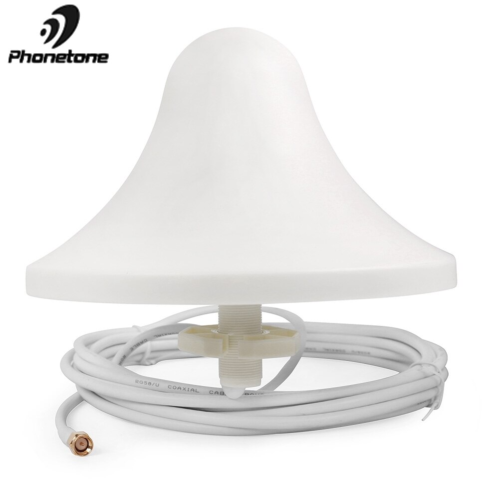 Antenne omnidirectionnelle 3-5dbi LTE pour plafond intérieur, 698-2700MHz, connecteur mâle SMA pour répéteur de Signal cellulaire