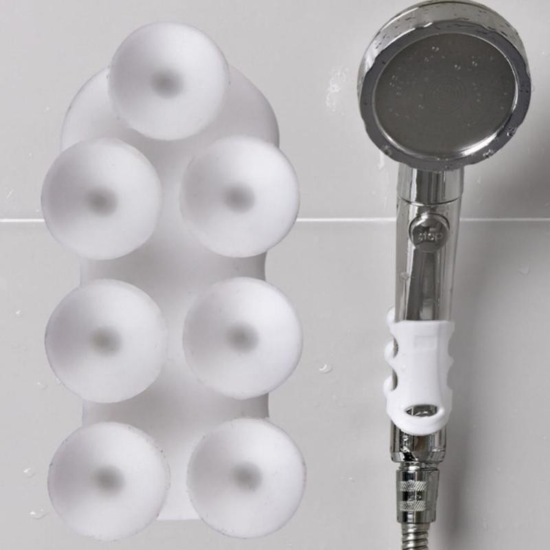 Reusable Durable Suction Cup Shower Bracket Shower For Bathroom Bathroom Head Wall Rack Holder Accessories Stand H3K7