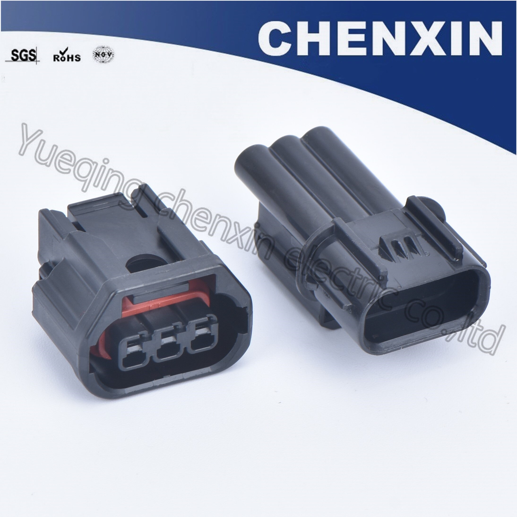 Schwarz 3 pins auto wasserdichte auto stecker (1.5) weiblich männlich 6189-7494 Stecker Automobil Stecker Anschluss draht kunststoff mantel