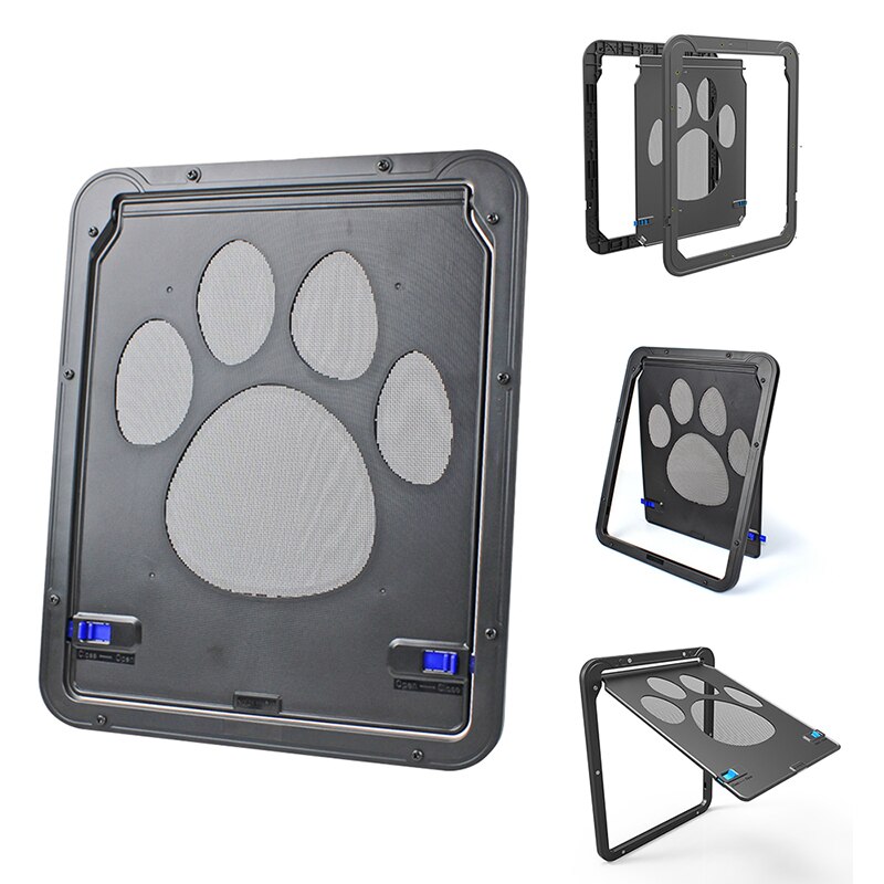 Pet Dog Cat Security Screen Locking Flaps Magnetic Door Automatic Dual Entry Screen Window Door