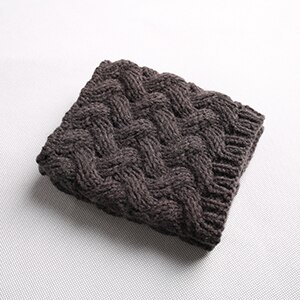 1 Pair Women's Knitted Boot Cuff Socks Leg Warmers Christmas Boot Cover Autumn Winter Christmas boot cover: dark gray