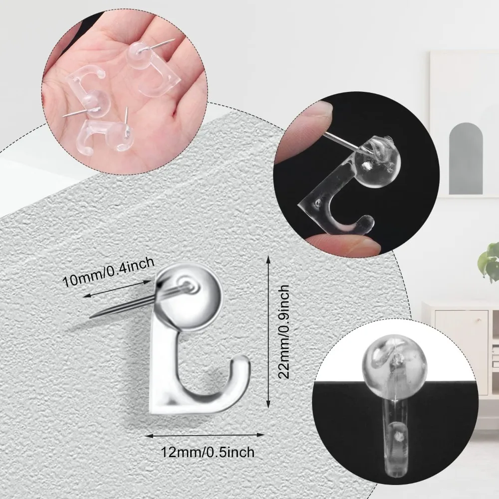 50PCS Push Pin Hooks Plastic Cork Board Wall Decorative Markers Drawing Pins Map Photo Wall Fixed Thumbtack Hooks Office Gadgets