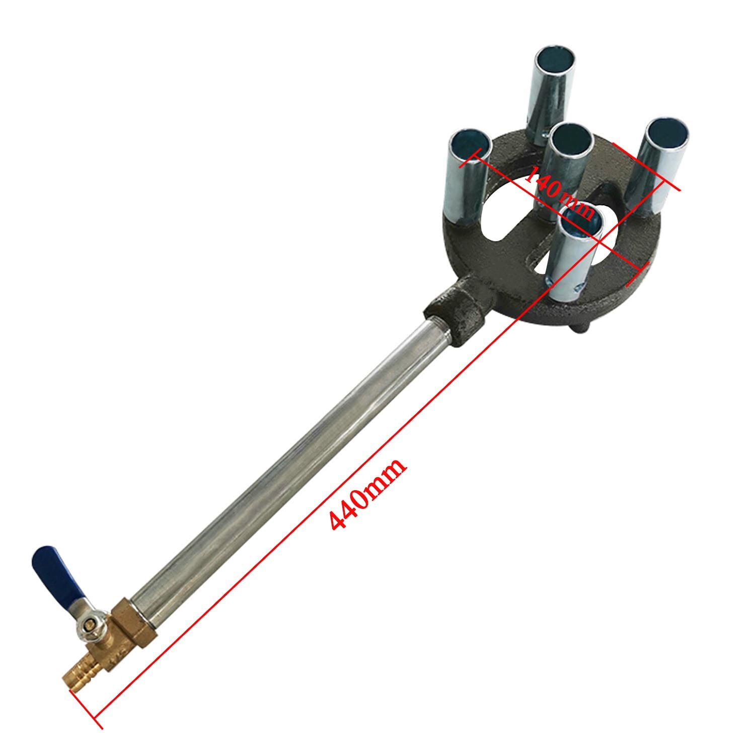 Cast Iron Burner for stove natural gas liquefied oven stove kitchen propane portable gas jet burner stove 5/7/9/12/18 hole 1pc: Natural Gas 5hole