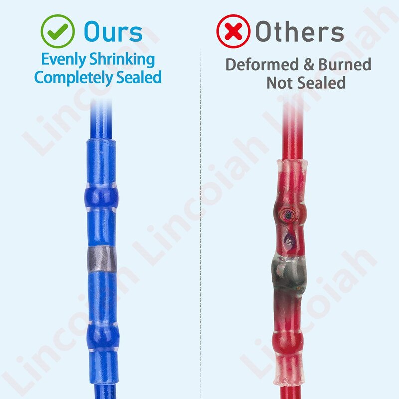 Solder Seal Wire Connectors Heat Shrink Solder Waterproof Butt Terminals Kit Automotive Marine Insulated Truck Solder Connector