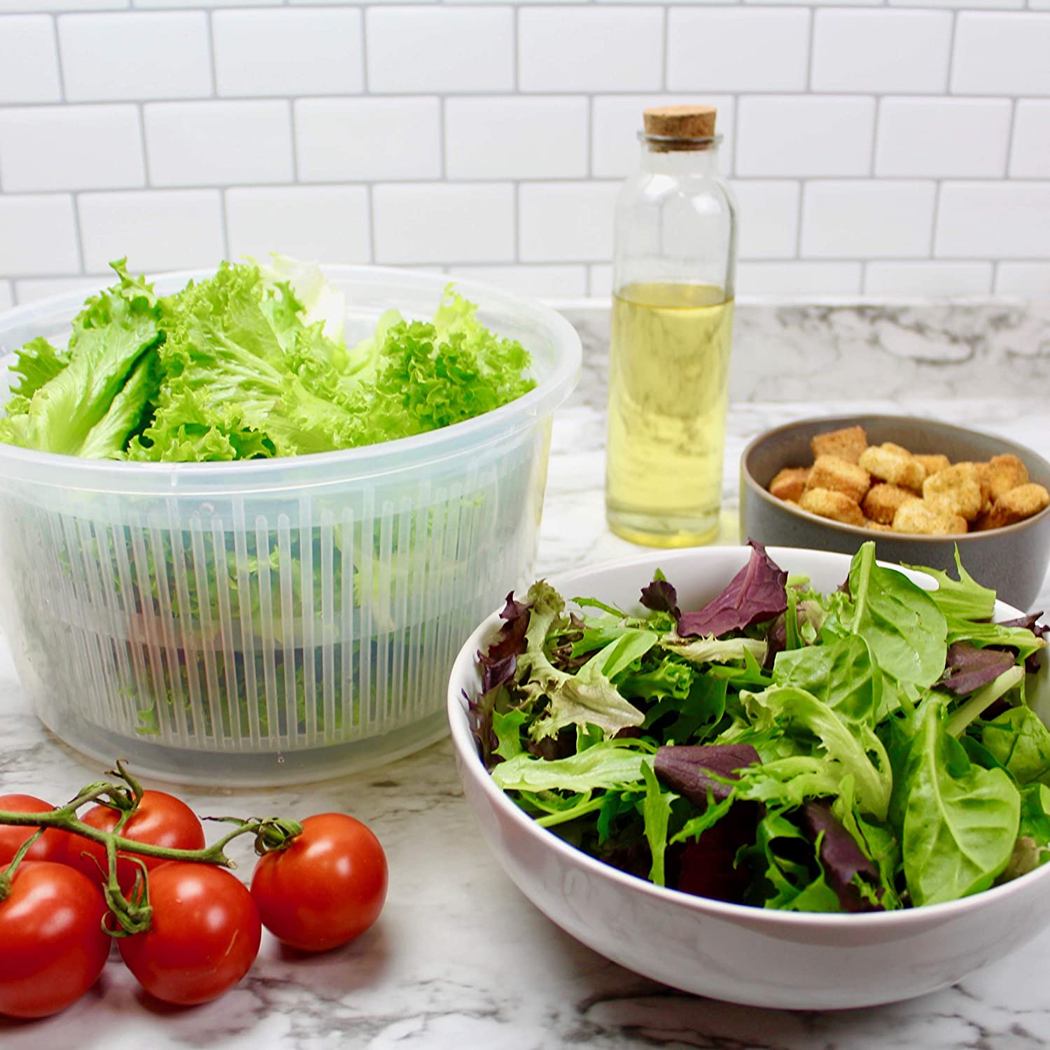 Séchoir à laitue végétale grande salade Spinner fruits légumes lavage panier salade faisant bol passoire pour outils de cuisine à domicile