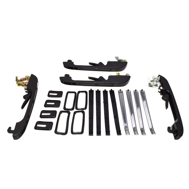 Exterieur Trim Kit Deurslot Trim Cover voor Jeep Wrangler JK JKU 2007-2017, Exterieur Accessoires,zwart