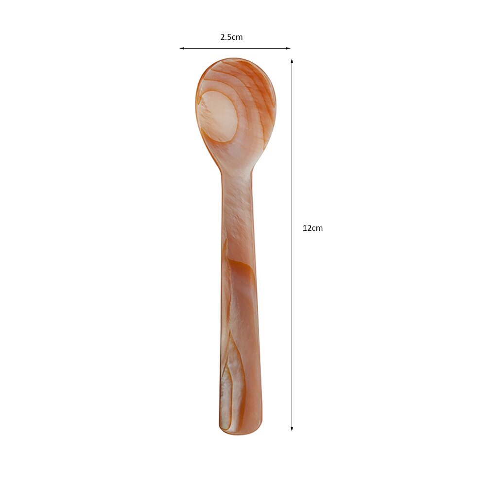 Natural Shell Spoon Deep Sea Shell Spoon Tableware Home Spoon Seasoning Box Spoon Brown Tablespoon