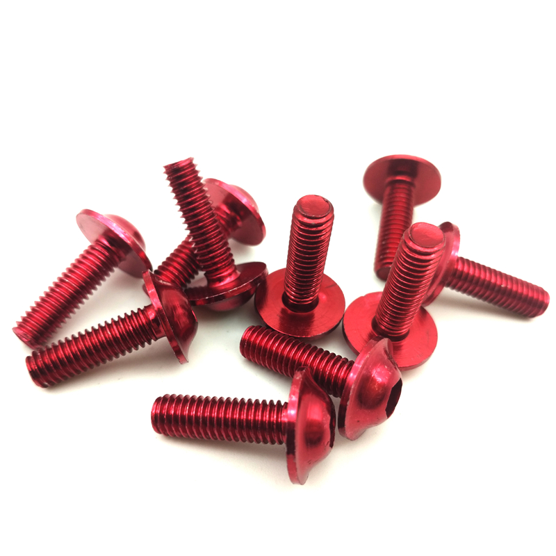 10pcs Motorcycle Bolts Screw M6 x 20mm Aluminum adornment Bolts Universal Motorcycle Metal Faraing Hexagon Bolts Screws