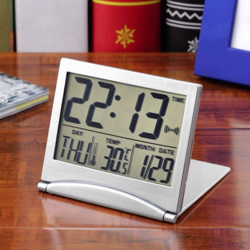 Digital Alarm Clock Weather Station LED Temperature Table Snooze Time Weather Clock Forecast With Humidity Projection Z8K9