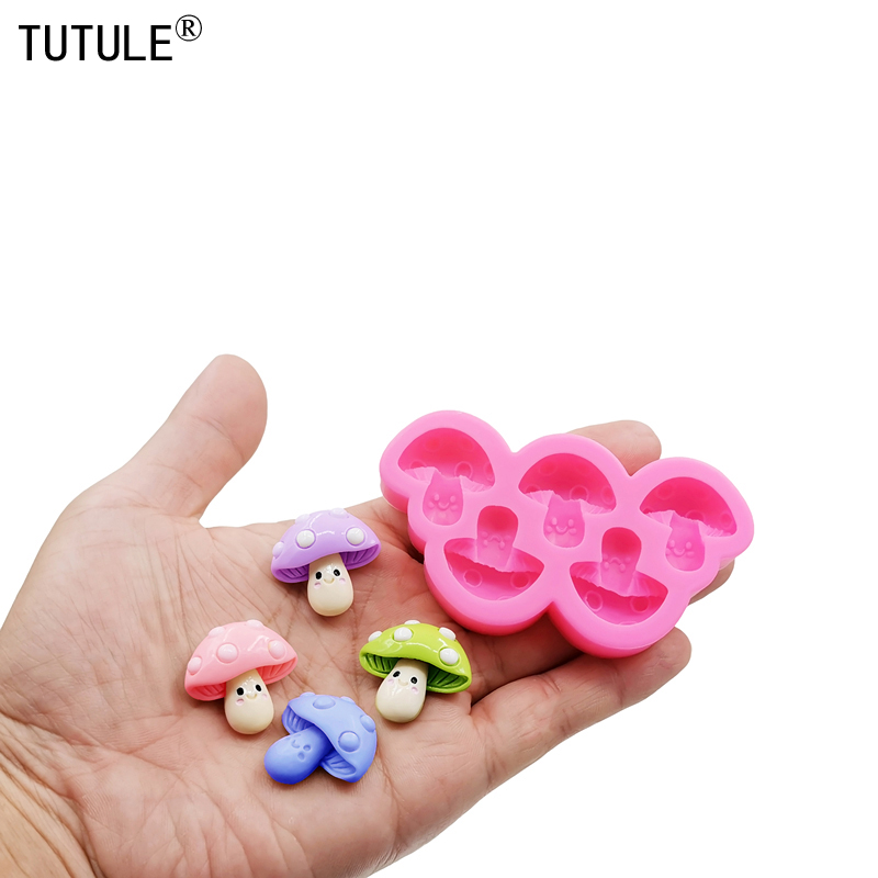 3D Pilz Zubehör Silikonform DIY Schmuck Zubehör Ohrringe Tonne Epoxidharz Silikonform Schokoladenkuchen Dekorform