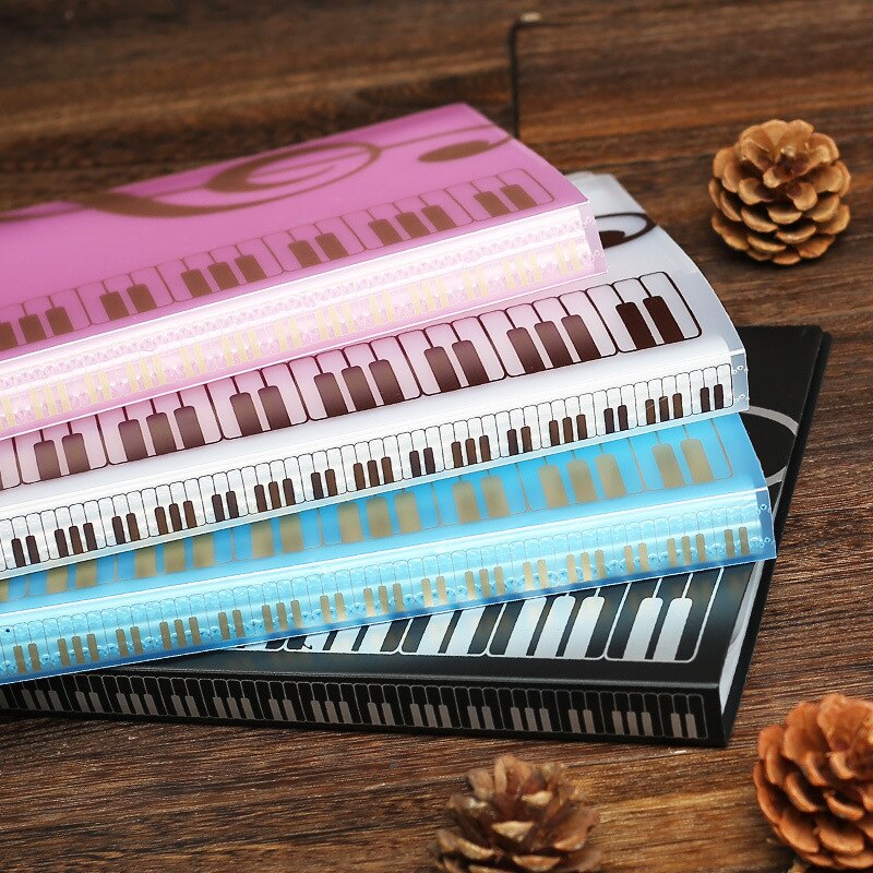 Elegante Kinderen A4 Note Muziek Map Map Piano Personeel Manuscript Collection 80 Pagina &#39;S Kan Worden Ingevoegd In Pocket Clip