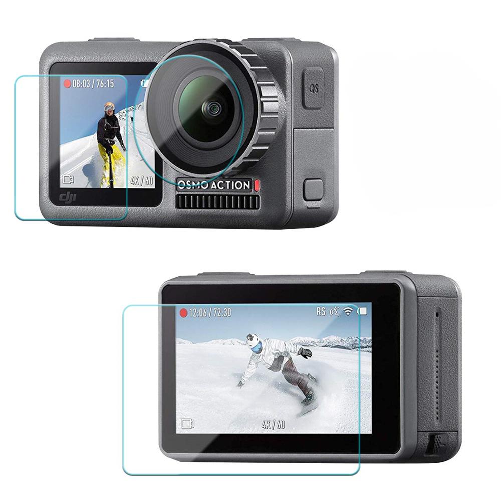 Beskyttelsesglass til dji osmo actionkamera skjermbeskytter linse beskyttende filmdeksel til osmo handling tilbehør sport