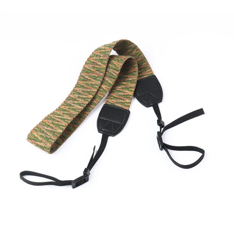 Correa de la Cámara étnicos foto Retro de algodón Yard cuello hombro correa de mano Micro-único DSLR cámara para Canon, Nikon, Pentax,: Green
