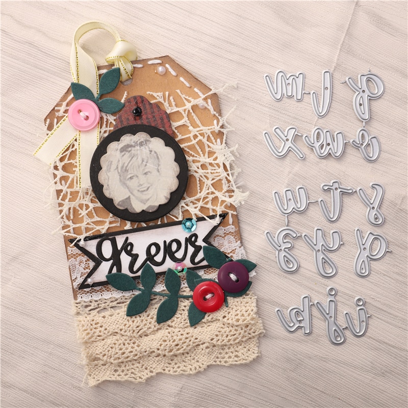 Yaminsannio 26 Alfabet A-Z Letters Metalen Stansmessen Voor Diy Scrapbooking Kaarten Maken Embossing Stencil Diecut Sterft