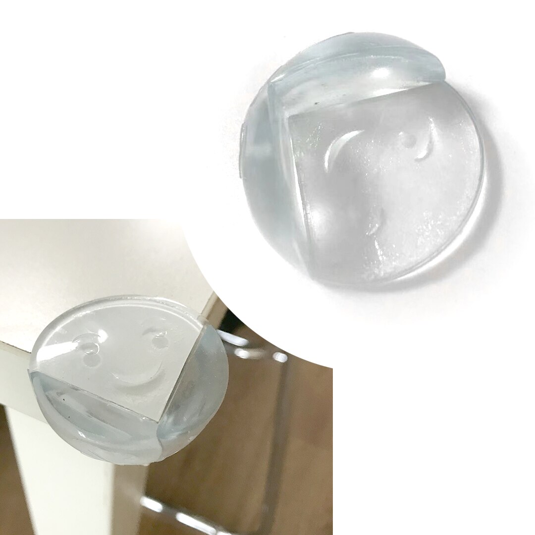 10Pcs Baby Veiligheid Siliconen Protector De Hoek Edge Protection Cover Kinderen Anticollision Edge Kind Corner Guards: Transparent round