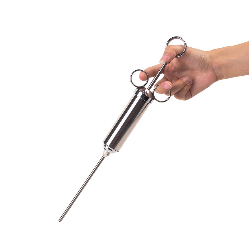 Inyector de carne de pollo y pavo de acero inoxidable, jeringa de condimentos, utensilios para salsa, accesorios de cocina, inyector de sabores