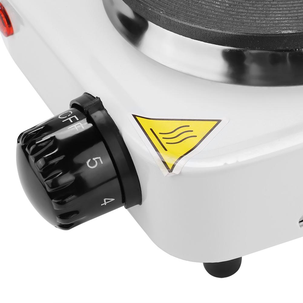 VGEBY Mini Elektrisk Kogeplade 500W - 220V - Kompakt Bordplade Komfur i Rustfrit Stål