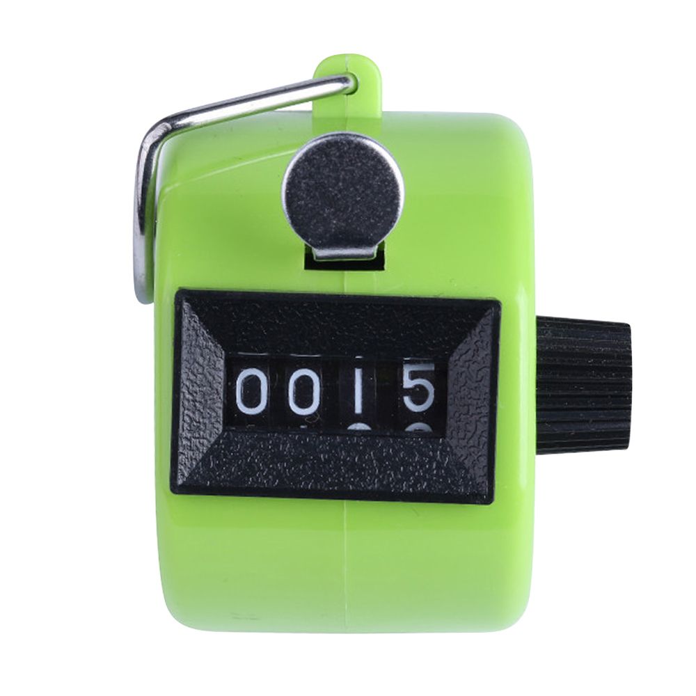 4 Digit Number Mini Hand Held Tally Counter Digital Golf Clicker Manual Training Counting Max 9999 Counter: green