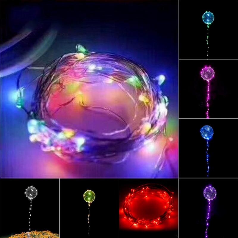 18 Inch Luminous LED Balloon With Stick Transparent Valentine Day Wedding Party Decoration Balloons NSV775