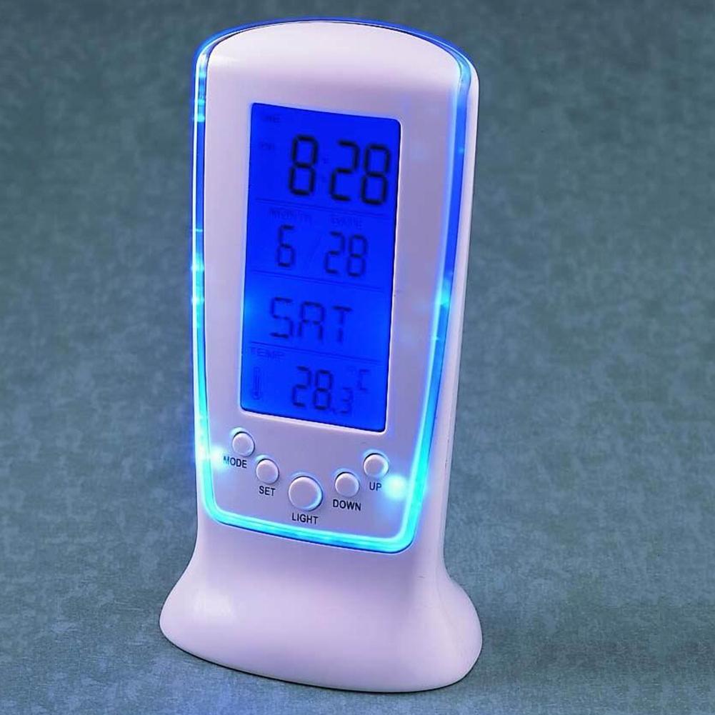 Multifunction Blue Backlight LED Calendar Temperature Display Music Alarm Clock