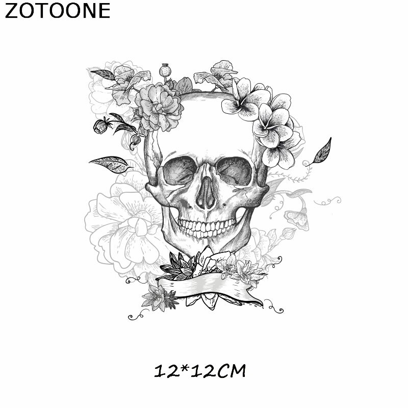 Zotoone Eenvoudige Schedel Tijger Ijzer Op Patches Voor Kleding Dreamcatcher Heat Transfers Voor T-shirts Stickers Toepassingen Als E: 273