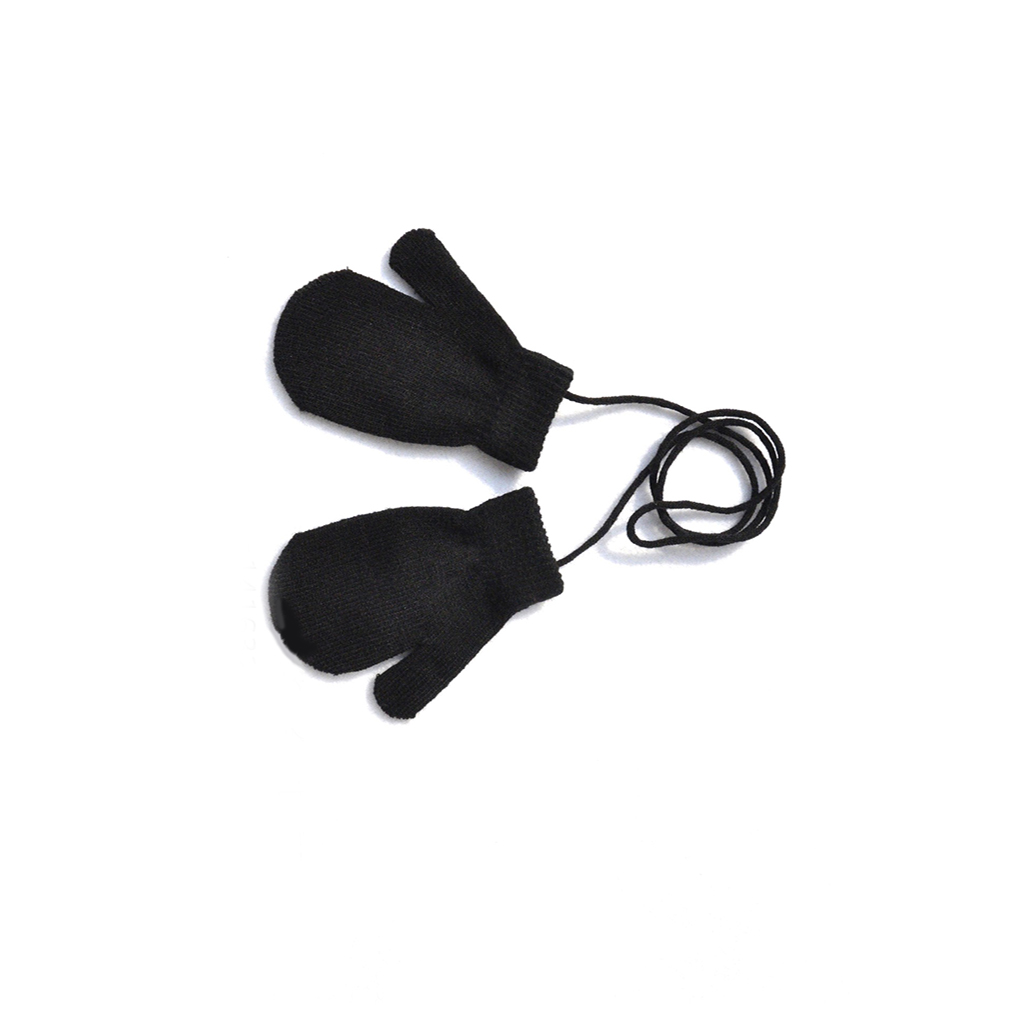 1 paire Bébé Gant Enfants Tricot Mitaine Confortable Enfants Couverture de Doigt avec Ficelle pour enfants En Plein Air Porter