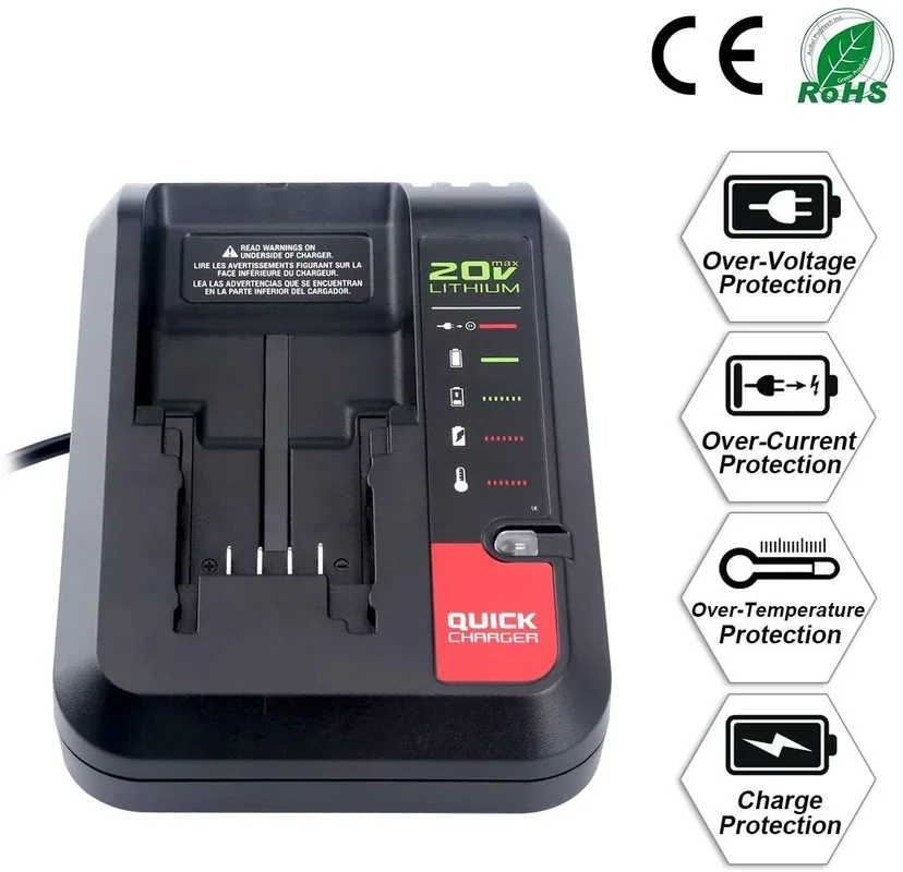 20V Oplader Voor Black & Decker Li-Ion Batterij Oplader Voor Porter Kabel/Stanley 18V L2AFC Elektrische Boor schroevendraaier Tool Batterij