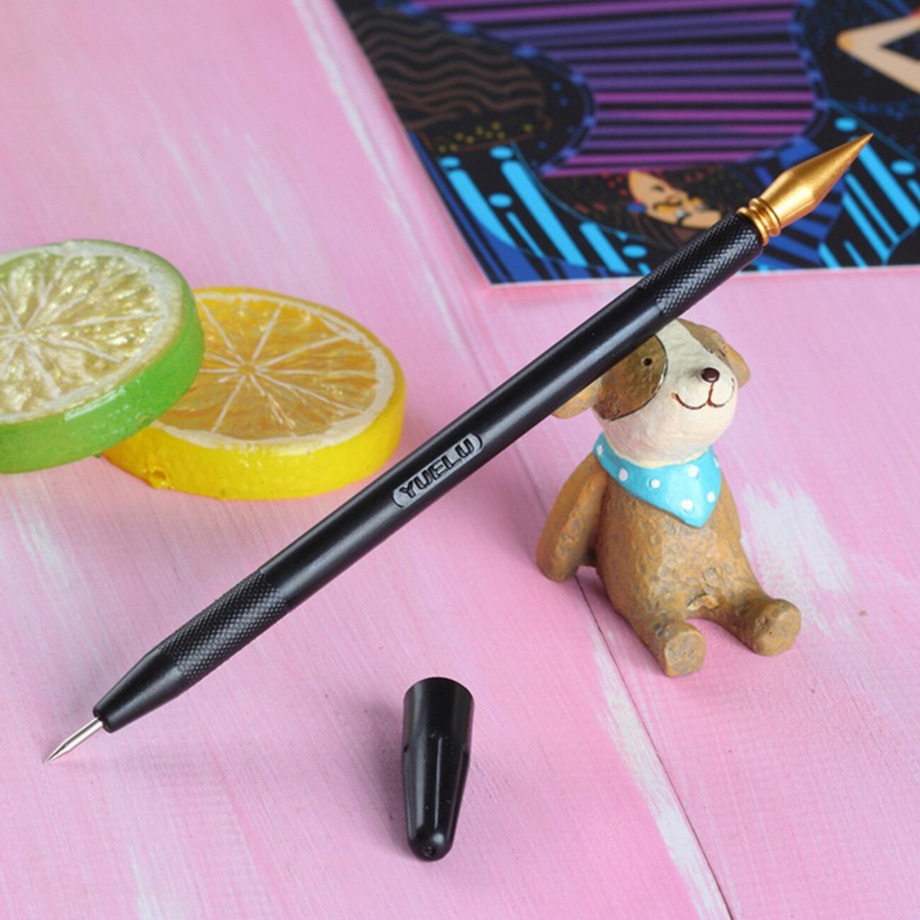 1set Scratch Art Painting Tool Repair Stick Scraper Pen DIY Drawing Scratch Arts Brush For Scratch Sketch Art Papers Board