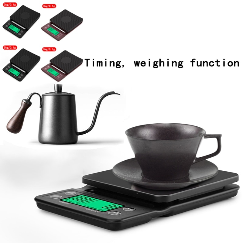 Waterproof Insulation Pad Scale and Timer High Precision Drip Scale 3kg/5kg 0.1g LCD Display Food Scale