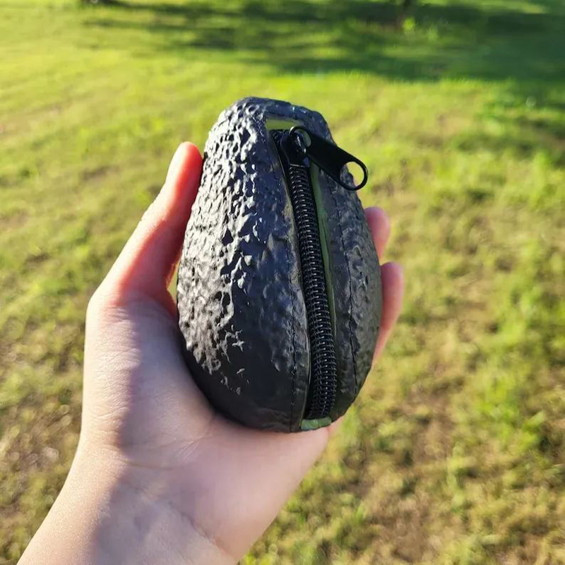 Avocado Shape Mini Coin Purse Wallet Bag Pouch Fun Novelty Portable Girls Handbag Storage Bag Zipper Pocket