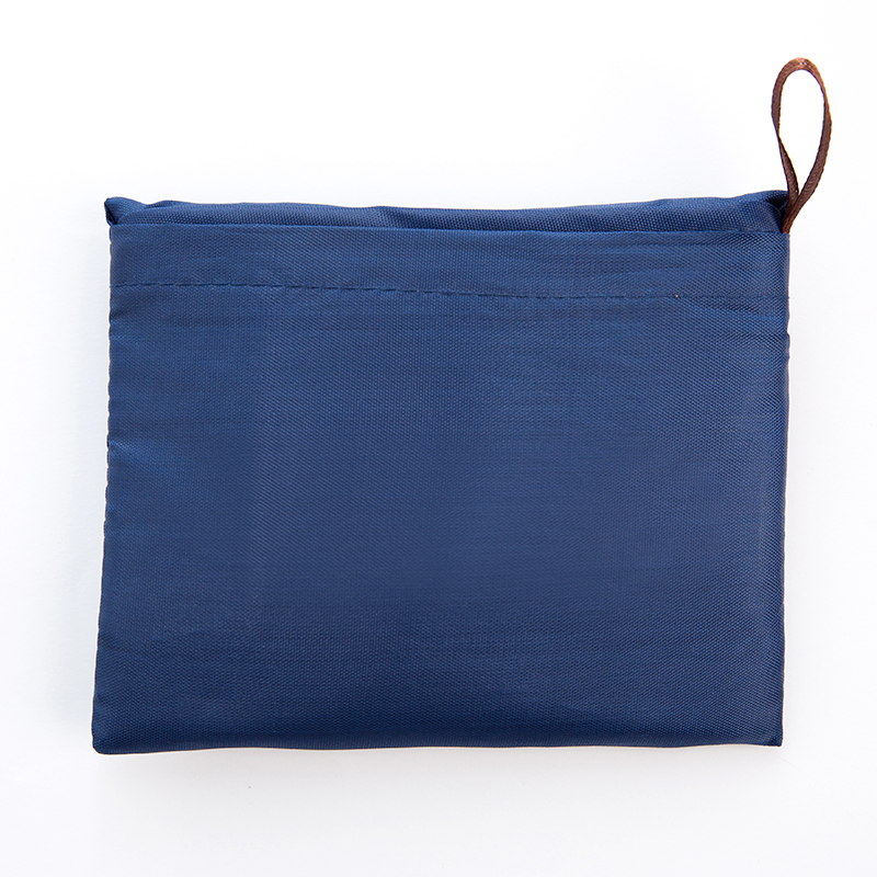 Tjock fritidsstil nylon stor handväska miljövänlig återanvändbar polyester bärbar axelväska hopfällbar shoppingväska: Blå