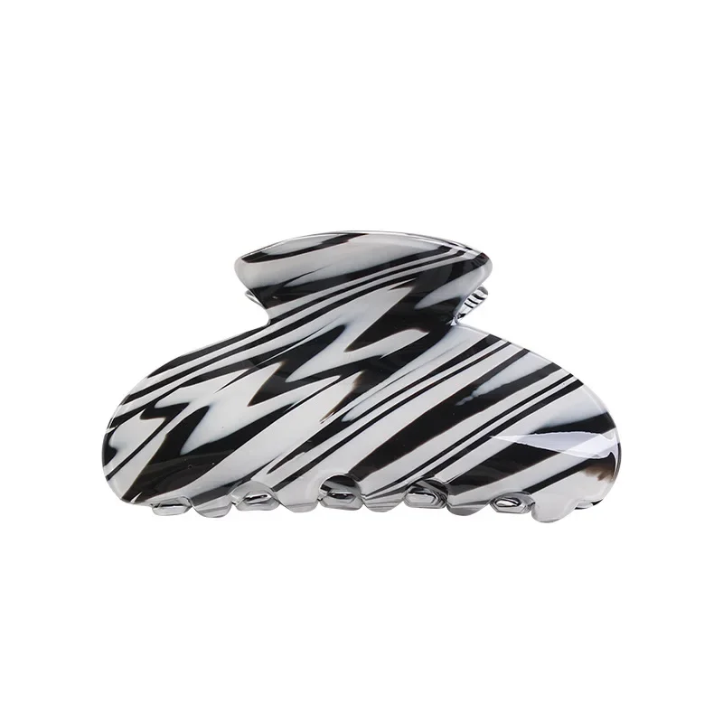 3.35 Inch Korean Style Acrylic Sheet Printing Hair Claw for Women ladies Crab Shaped Hair Clip Clamps Hair Jewelry