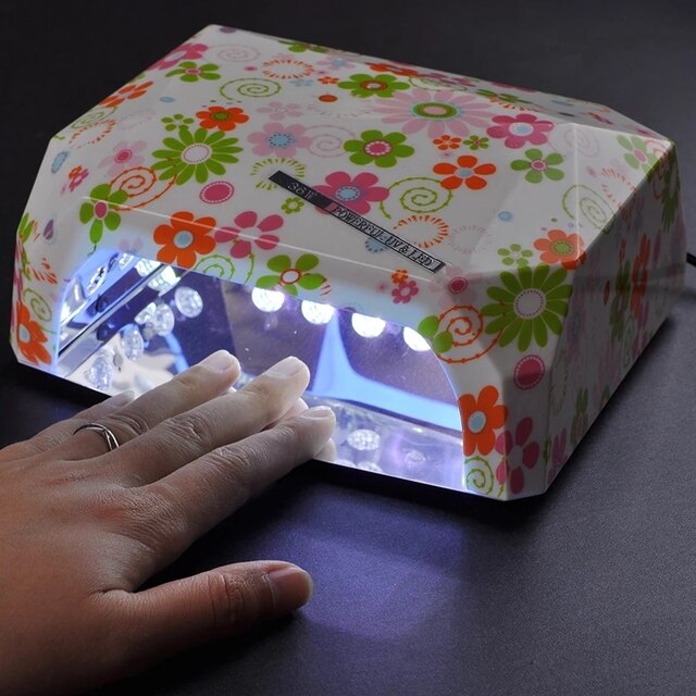 Met Sensor LED Nail Lamp Nail Droger Diamant Vormige 36 W LED CCFL Curing Nail Gereedschap voor UV Gel Nagellak Art Gereedschap Dimond: E