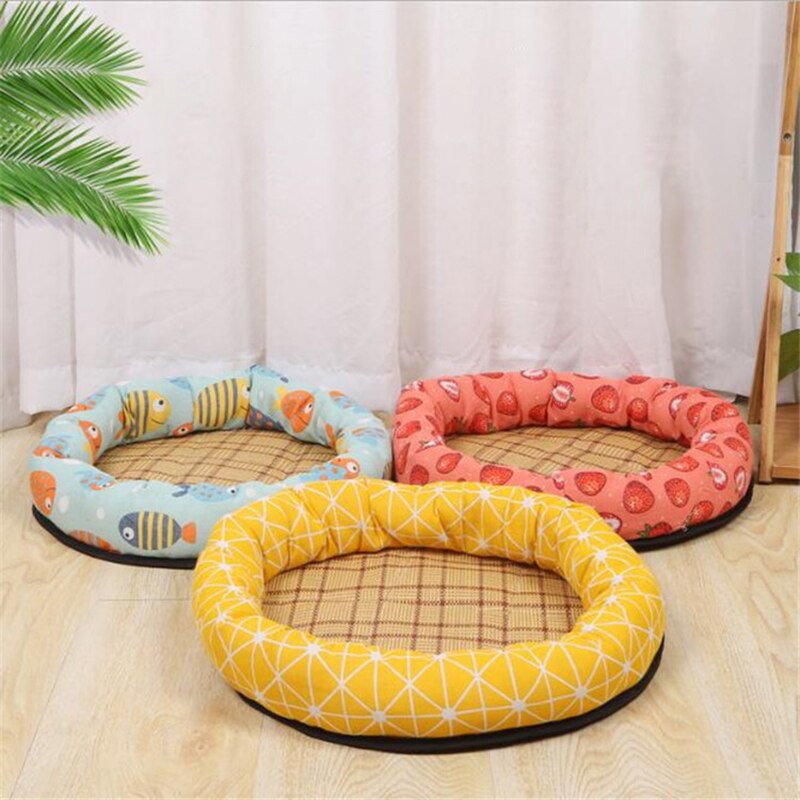 Cão de estimação almofada de gelo almofada de gelo colchão de pelúcia animais de estimação legal esteira cama gato verão manter fresco gelo de seda refrigerar esteira do cão para cães