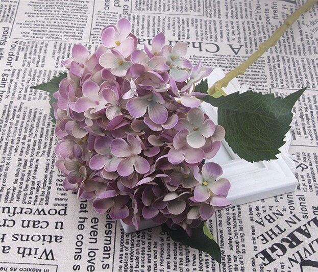 Dia 20cm stor størrelse kunstig hortensia gren silke blomst hjem dekoration bryllup: 10