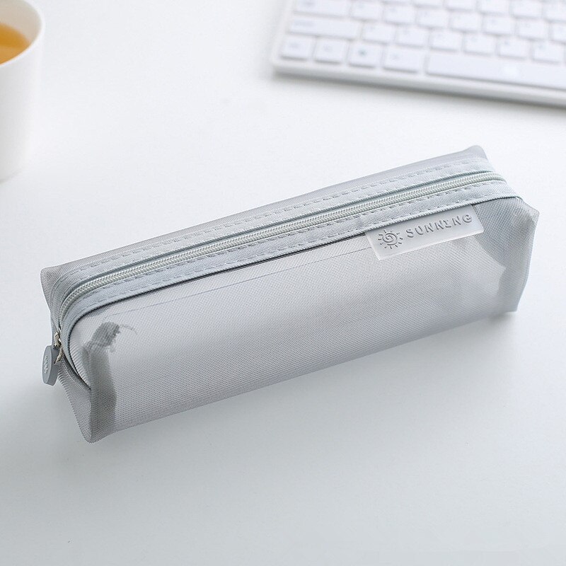 grid pencil case Transparent estuche escolar Kawaii school supplies estojo escola kalem kutusu material escolar pencilcase: 1