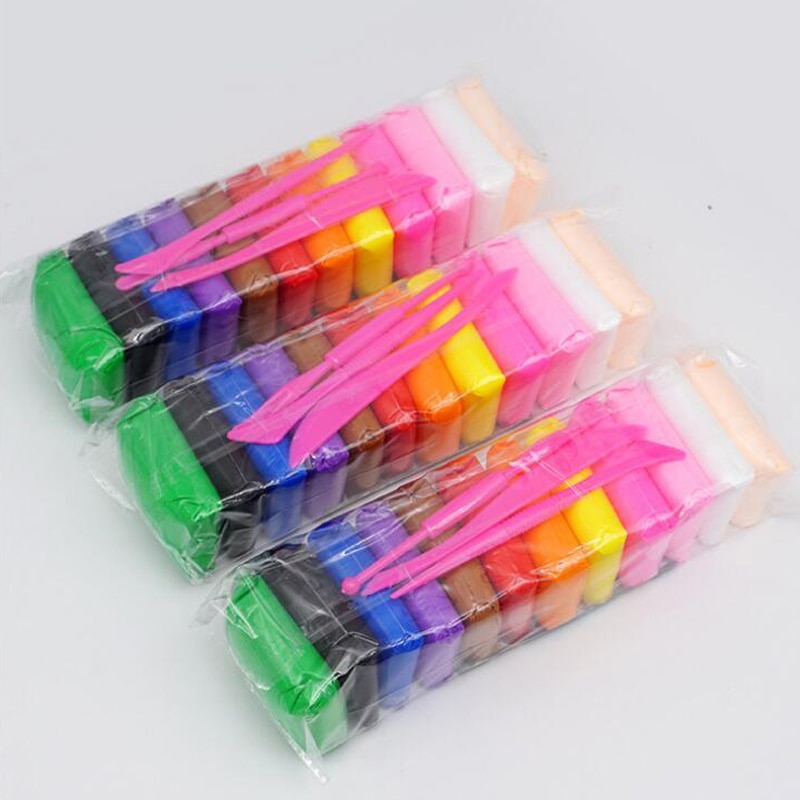 Plastilina 36 colori aria secca luce playpasta argilla polimerica bambini educazione precoce giocattoli fai da te melma colorate fango gioca pasta giochi regalo