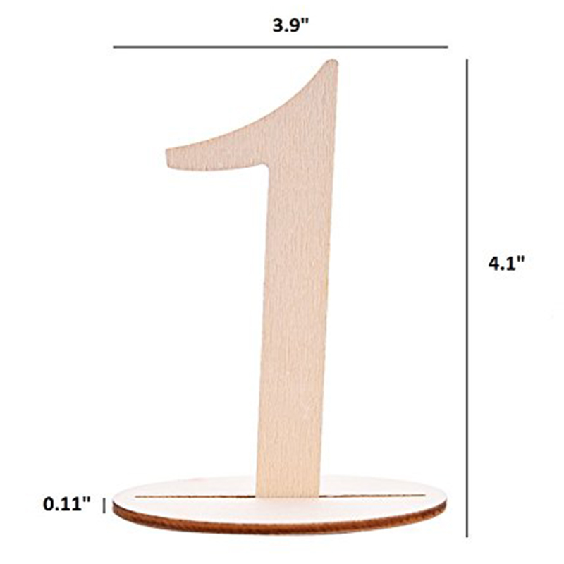 Wedding Table Numbers 1-20 Set Wood Table Numbers Centerpiece for Party Birthday Anniversary and Baby Shower Rustic Wood with Ho