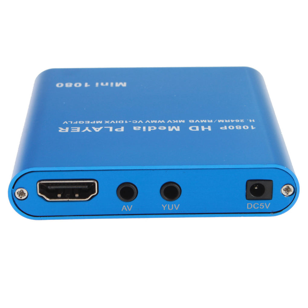 Mini reproductor Multimedia HD de 1080P, reproductor de vídeo externo para coche, AV, USB, SD, MMC, publicidad Multimedia, MKV, enchufe europeo