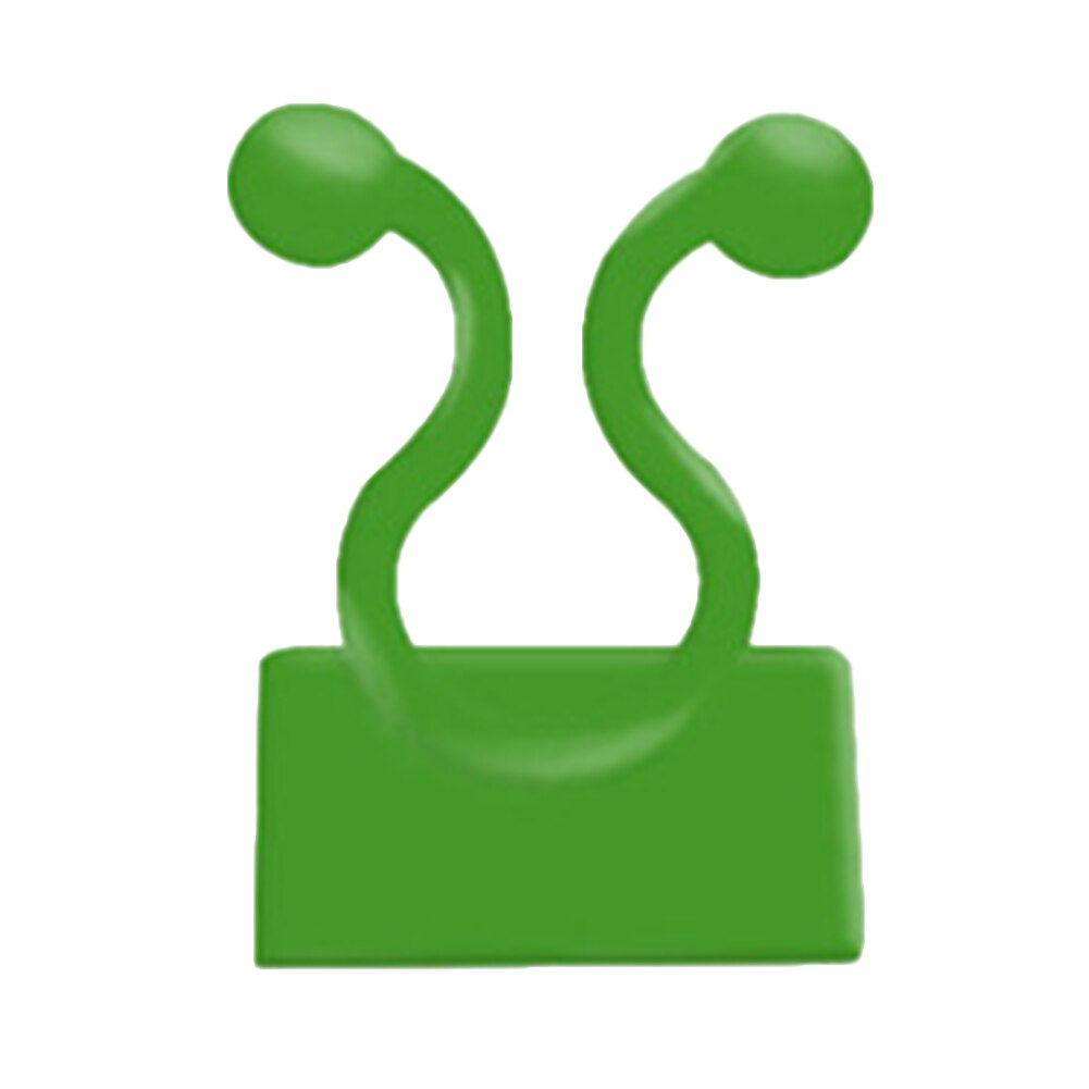 100Pcs Self-Adhesive Invisible Wall Rattan Clamp Clip Home Wall Plant Climbing Fixer Holder Clip Vine Clamp Wall Sticky Hook: S / Green