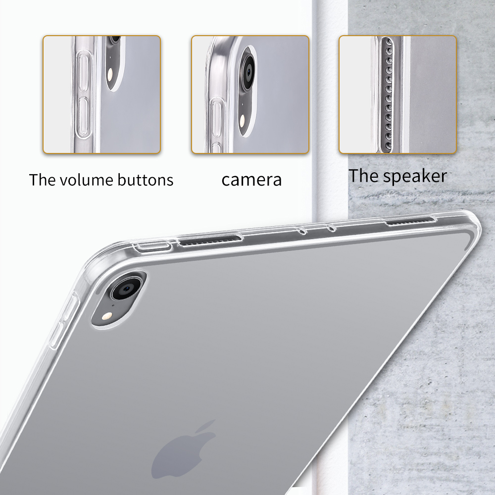 Funda transparente de silicona TPU para Apple iPad Mini 6 5 Air 4 3 2 1 Funda transparente para iPad Pro 11 10,2 7 8 9th 10,9 10,5