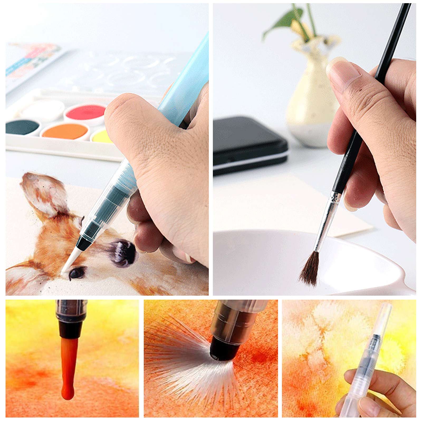 Aquarel Verf Set 12 Levendige Kleuren In Tin Box Met Penselen Effen Art Verf Voor Kinderen Volwassenen Student Beginner kunstenaar