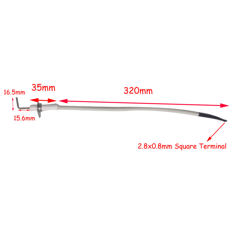 White Ignition Pin 2.8x0.8 mm Square Terminal