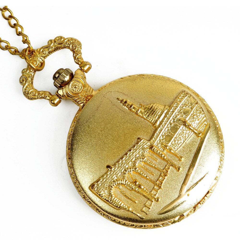 Guld fickur antik klassisk palats fickur kungligt halsband med kedja